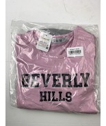Honglin Girls Size S &quot; BEVERLY HILLS&quot; T-Shirt and Shorts Pink / Gray Pol... - $14.35 CAD