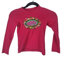 Oilily Long Sleeve Girls Top 6 Little Girls Embroidered Floral Beaded Pu... - $13.34
