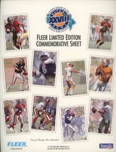 Super Bowl XXVIII 1994 Steve Young and Michael Irvin Fleer Limited Edition Comme - £31.47 GBP