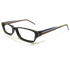 KLiiK Eyeglasses Frames 352 108 Black Yellow Pink Blue Striped Horn 51-15-135 - £54.77 GBP