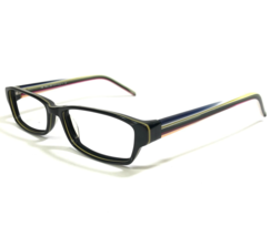 KLiiK Eyeglasses Frames 352 108 Black Yellow Pink Blue Striped Horn 51-15-135 - £52.64 GBP