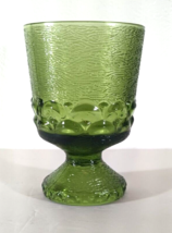 Monterey Green Glass Wine Water Goblet 5 1/2&quot; Brockway Glass Co - $8.54