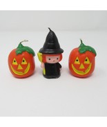 Vintage Hallmark Halloween Candles Witch Pumpkin Jack o Lantern Set of 3... - $388.96 MXN