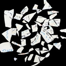 A Plate of Shattered Dreams Ceramic Plate Shards with Apology Note Inscribed - £27.21 GBP