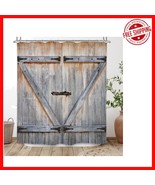 Vintage Barn Door Shower Curtain 54x78 - Complete with Hooks &amp; Waterproo... - $569.03 MXN