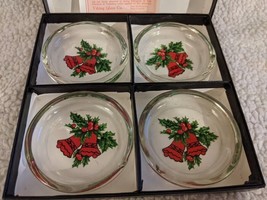 Vintage Viking Glass Ash Trays Trinket Coin Candy Painters Dish 4 Set Ch... - $12.82
