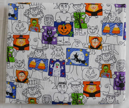 Fabric Timeless Treasures 2002, Halloween Holiday Pattern Monsters 44 W 2 7/8 Yd - £11.99 GBP