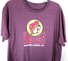 Buc-ee&#39;s T-Shirt Purple Size X-Large Warner Robbins Ga Beaver Logo - £9.99 GBP