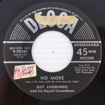 Guy Lombardo - No More / Pupalina - 1954 45 rpm 7&quot; Single Vinyl Record 9... - $5.54