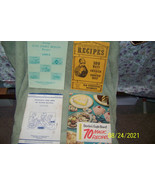 lot of {4} vintage cookbooks  pampletes {mixed lot 1950-1980|} - £15.29 GBP