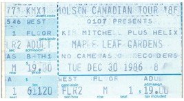 Vintage Kim Mitchell Helix Ticket Stub Dec 30 1986 Toronto Maple Leaf Gardens - £35.76 GBP