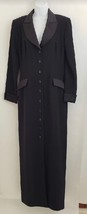 Kay Unger New York Women&#39;s Maxi Tuxedo Coat Dress Black Size 14 Korea READ - £38.80 GBP