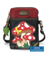 MUSHROOM CELLPHONE CROSSBODY PURSE BLACK CHALA - $54.65 CAD
