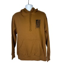 American Patriot Skull Graphic Brown Hoodie Medium - $23.03