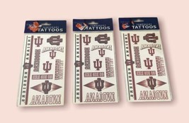 Indiana Hoosiers College Team Logo Temporary Tattoo Sheet Set 2 Pack - £4.37 GBP