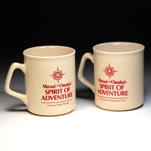 Vintage Mutual of Omaha Spirit of Adventure Ceramic Coffee Mug/Tea Cup Set - $32.73