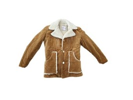 Vintage 70-80s Royal Knight Corduroy Sherpa Lined Jacket Youth Size  14 ... - £31.65 GBP