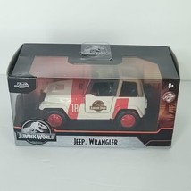 Jada Toys Jurassic World Jurassic Park Jeep Wrangler 1:32 Die-Cast Model Car NEW - £18.15 GBP