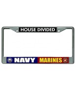 house divided navy marine corps family military logo license plate frame - £23.97 GBP