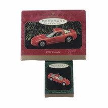 Hallmark Red Corvette and Miniature Corvette Holiday Car Ornaments 1997 Lot of 2 - £14.75 GBP