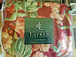 New Vintage Ralph Lauren Desert Plains Floral King Bed skirt 100% Sateen Cotton - $59.39