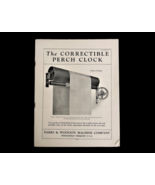 Vtg Correctable Perch Clock Advertisement Parks &amp; Woolson Machine Co Eph... - $29.99