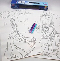 Disney Princess Cinderella Boxed Coloring Sheets With Markers NEW Prince... - $5.44