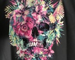 Teefury Skull XLARGE Tropical Skull Shirt CHARCOAL - £12.17 GBP