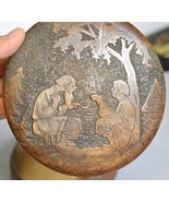 early 20C antique rare russian box of Abramtsevo artistic craft of wood ... - £173.66 GBP