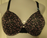 Maidenform T-Shirt Bra Size 38C Style DM7549 Black floral print - £12.48 GBP