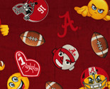 College University of Alabama Crimson Tide Emoji Fleece Fabric Print BTY... - $12.97