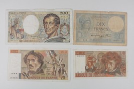 France 4-Notes Francs Set Includes Montesquieu, Delacroix &amp; Berlioz - €50,13 EUR