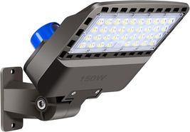 Juyace 150W LED Dusk to Dawn Flood Light, Outdoor Wall Mount, IP65, 5000K - $186.99