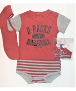 MLB Genuine Merchandise Infant Boys Diamondbacks Bodysuit Bib Bootie Set... - £9.59 GBP