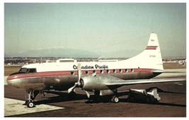 Canadian Pacific Airlines Convair 240 Airplane Postcard - £7.73 GBP