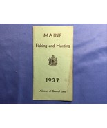 1937 MAINE Hunting And Fishing Guide - Abstract Of General Laws - $565.09 MXN