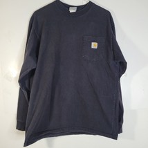 Mens Carhartt Navy blue Long Sleeve T-shirt Size Medium - £14.64 GBP