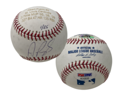 Albert Pujols Autographed Cardinals Engraved Stats MLB Baseball PSA LE 1/25 - £715.82 GBP