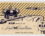 KLM Royal Constellation Bon Voyage 1950&#39;s Ticket Envelope Royal Dutch Ai... - £37.11 GBP