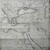 Whole Turkish Empire Antique Map Moll 1744 Asia - £167.31 GBP
