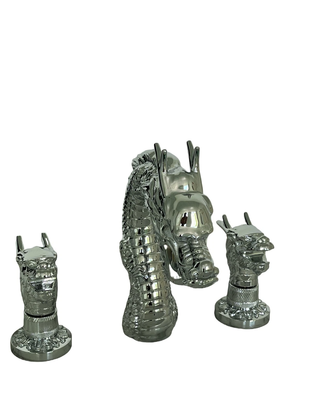chrome 8&quot; widespread bathroom luxury Unique dragon lavatory sink Faucet tap - $17,747.87 MXN