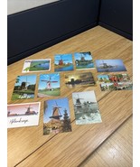 Vintage Lot of 11 Windmill Beautiful Holland Souvenir Postcard KG JD - €17,11 EUR