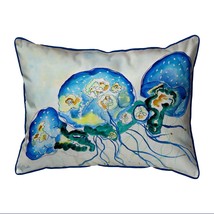 Betsy Drake Multi Jellyfish Extra Large Zippered Pillow 20x24 - £48.89 GBP