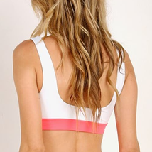 L*Space Miller Bikini Top Neon Pink White Size Small - £23.98 GBP