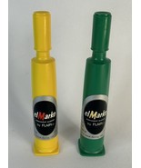 Vintage El Marko Permanent Markers By Flair Green And Yellow Both Still Work - $13.85