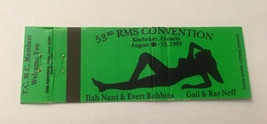 Matchbook Cover Matchcover Girlie Girly RMS Convention 1993 Green - £2.05 GBP
