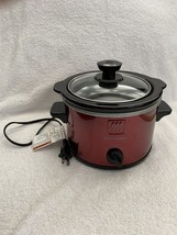 Toastmaster Red Crock Pot Slow Cooker 1.5 Quart TM-151SCRD Mini Size - Works - £7.75 GBP