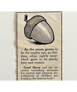 1916 Grape Nuts Cereal Acorns Advertisement Food Ephemera DWMYC4 - €17,16 EUR