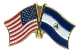 United States and Nicaragua Flag Hat Tac or Lapel Pin - $6.58