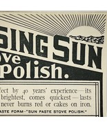 1901 Rising Sun Stove Polish Victorian Industrial Cleaning Advertisement - €17,20 EUR
